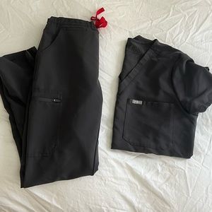 Figs Charcoal Yola Skinny Scrub Pants Charcoal